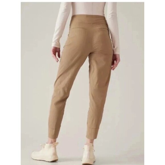 ATHLETA Women's Trekkie North High Rise Jogger Big Sur Brown Pants Size 12 - Picture 3 of 12